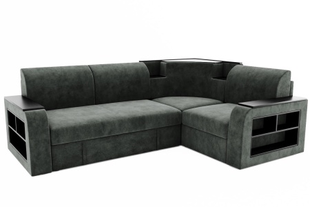 Диван Угловой Фаворит с ножками-кубышками/Ш-2460 х Г-1810 х В-880 мм/Спальное место Ш-1350 х Г-2000 мм