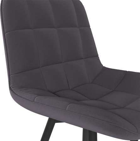 Комплект стульев Бруно (2 шт), черный велюр графит