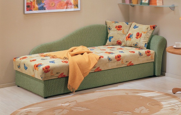 Тахта Манчестер с Ящиком для Хранения и Матрасом/Разные Цвета 900 х 2000 мм