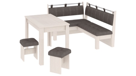 Кухонный уголок «Омега» Белфорт/Лен Коричневый